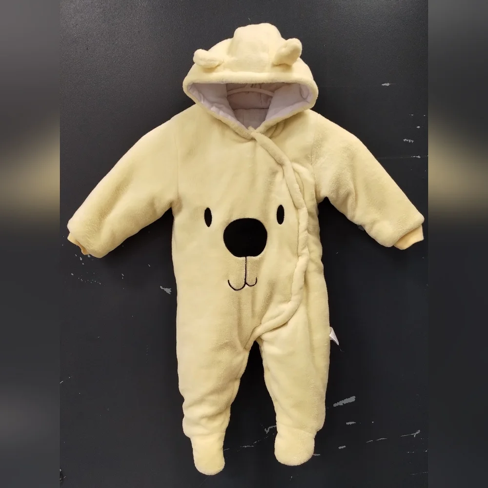 Jong Mingyao Winter Baby Bear Onesie Baby Fleece Snowsuit Jumpsuit Hooded Footie - Picture 2 of 15